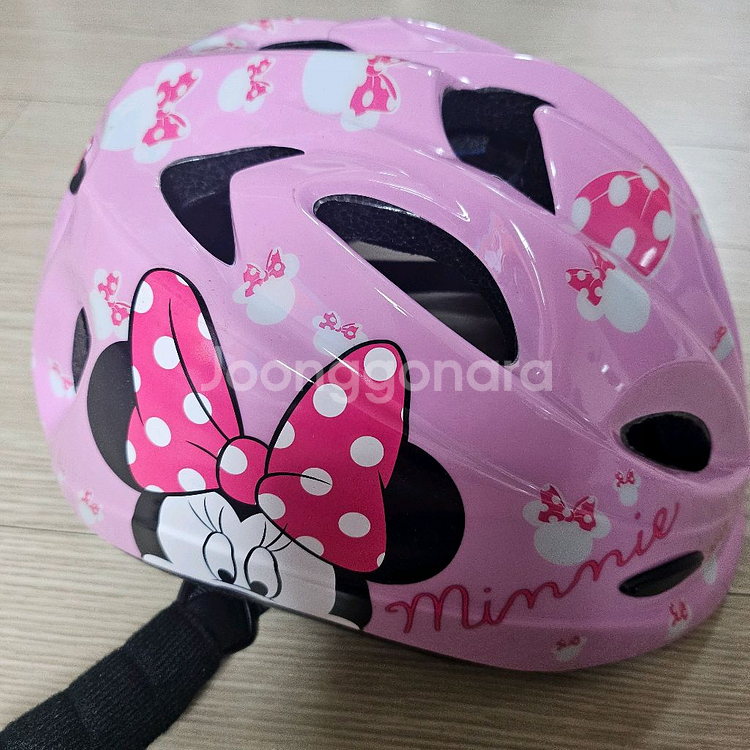 삼천리자전거 미니마우스 헬멧,보호대 새상품--1