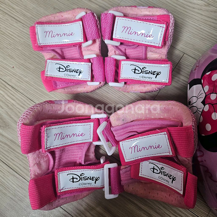 삼천리자전거 미니마우스 헬멧,보호대 새상품--5