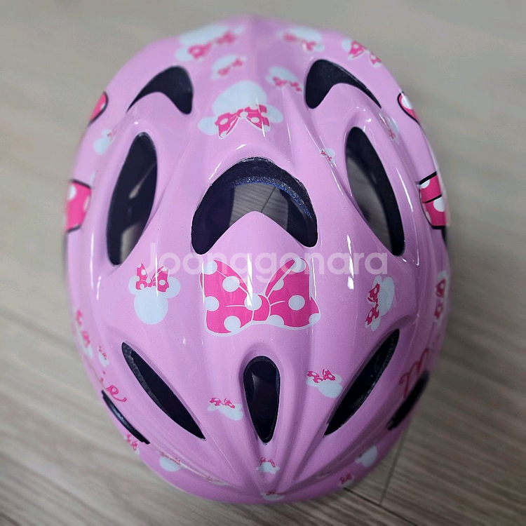 삼천리자전거 미니마우스 헬멧,보호대 새상품--2
