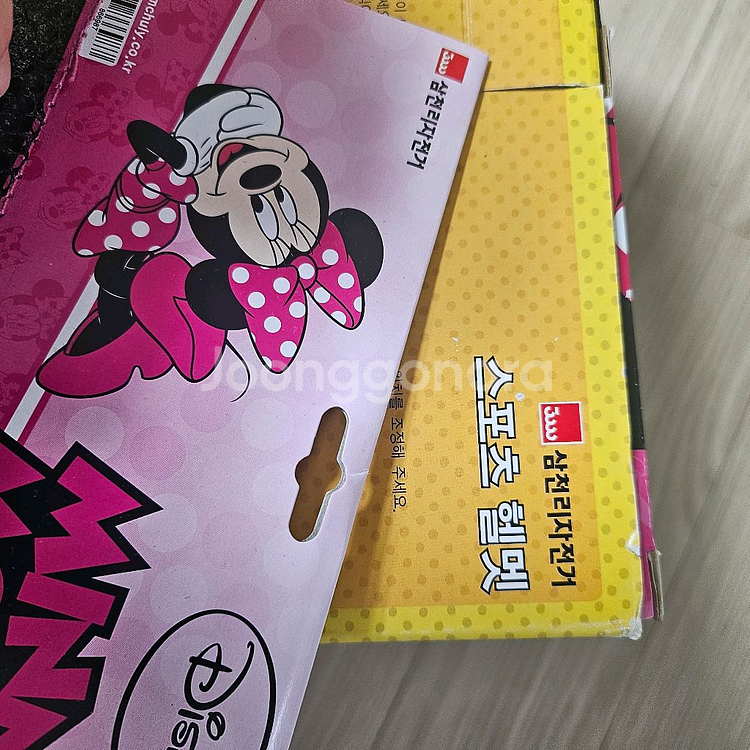 삼천리자전거 미니마우스 헬멧,보호대 새상품--7