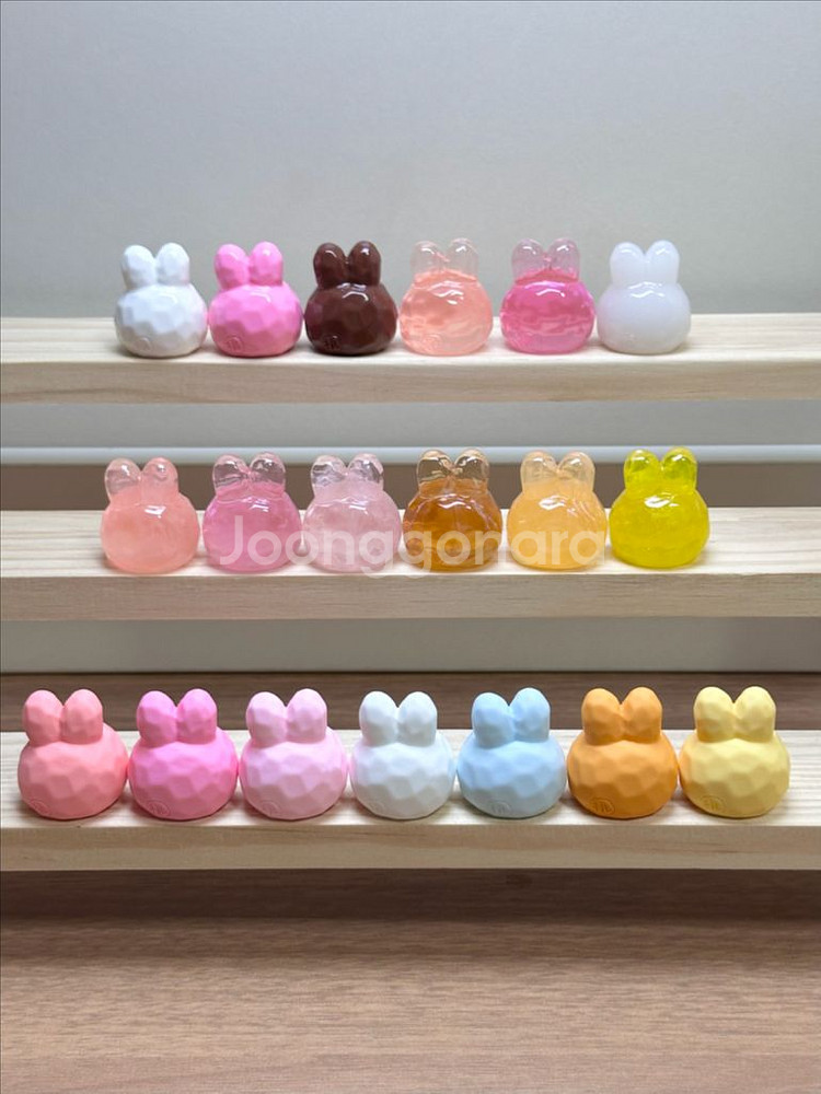 수지 제작 피규어 매트 마블 투명 야광 다이아몬드 토끼 미니어처 오브제--1