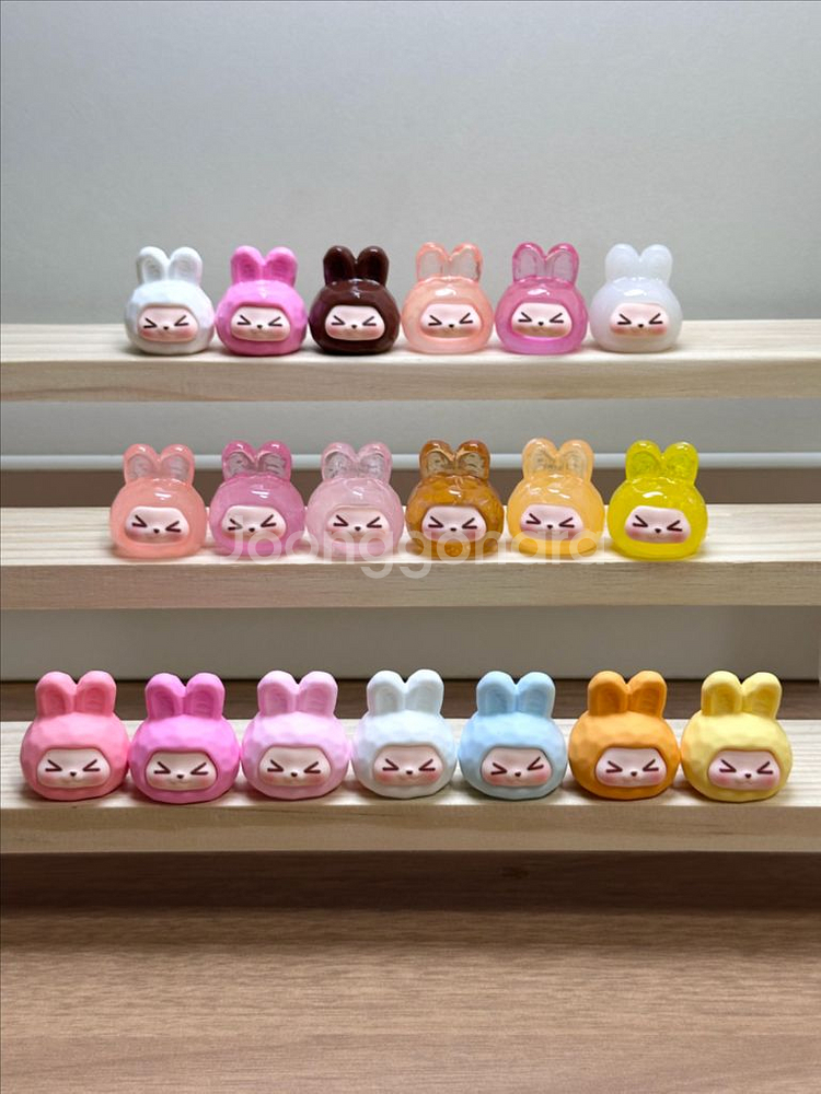 수지 제작 피규어 매트 마블 투명 야광 다이아몬드 토끼 미니어처 오브제--0