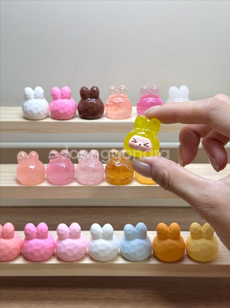 수지 제작 피규어 매트 마블 투명 야광 다이아몬드 토끼 미니어처 오브제--2