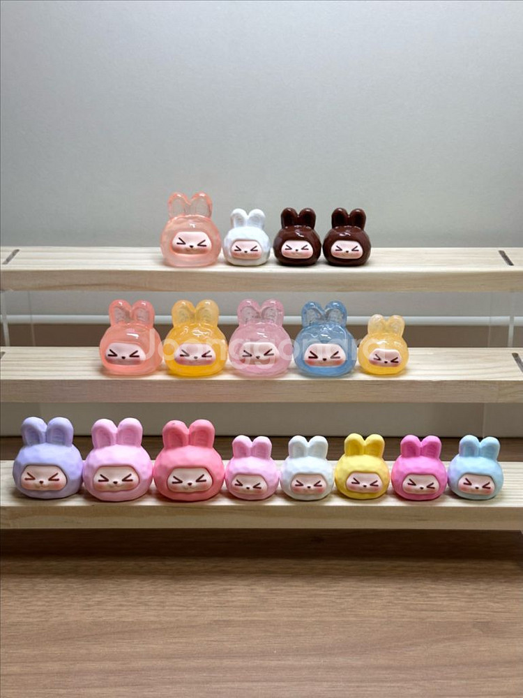 수지 제작 피규어 매트 마블 투명 야광 다이아몬드 토끼 미니어처 오브제--0