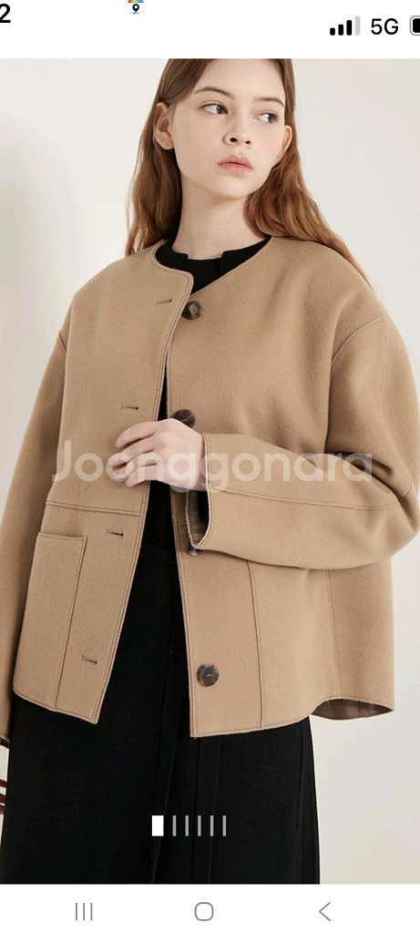 sjsj 울 캐시미어블랜드 하프코트 55--6