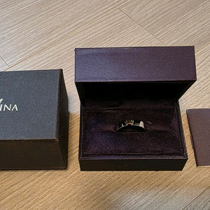 제이에스티나 정품 14K화이트 골드 크라운 로고 반지