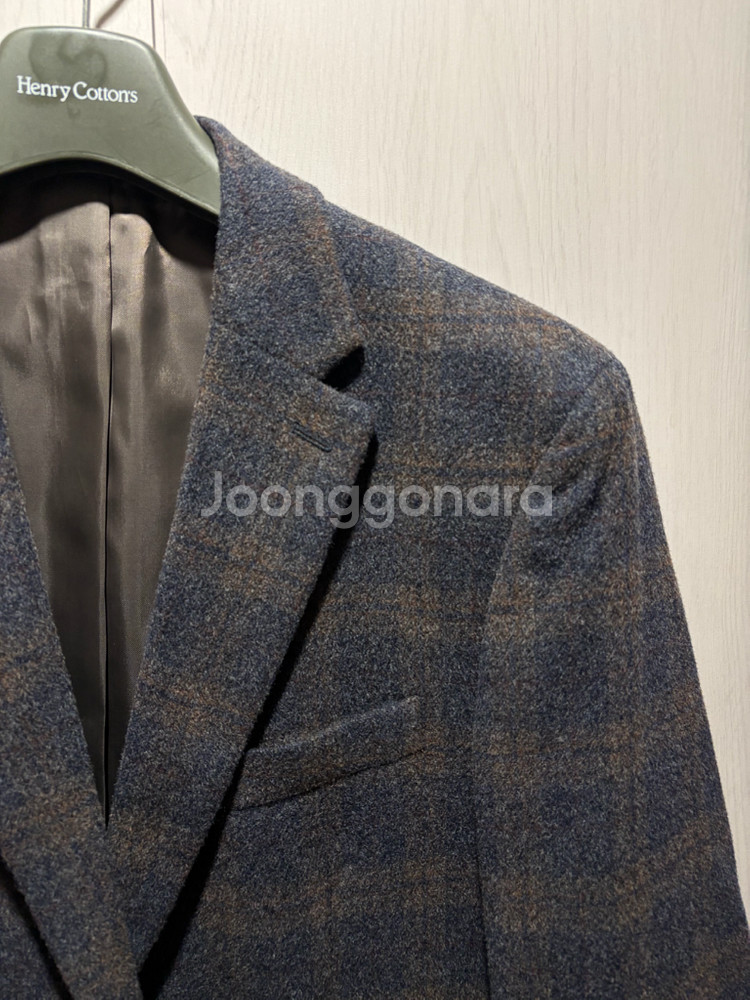 코오롱 브렌트우드 체크울자켓105--2