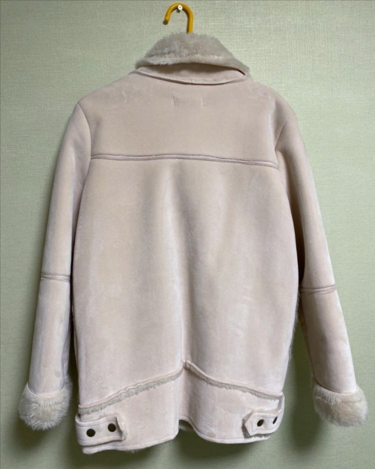 연핑크 프리사이즈 무스탕 자켓 이미지