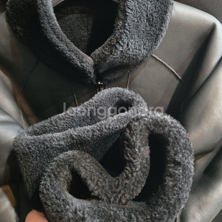 셀렙샵 양모 리버시블 양모 하프코트--5