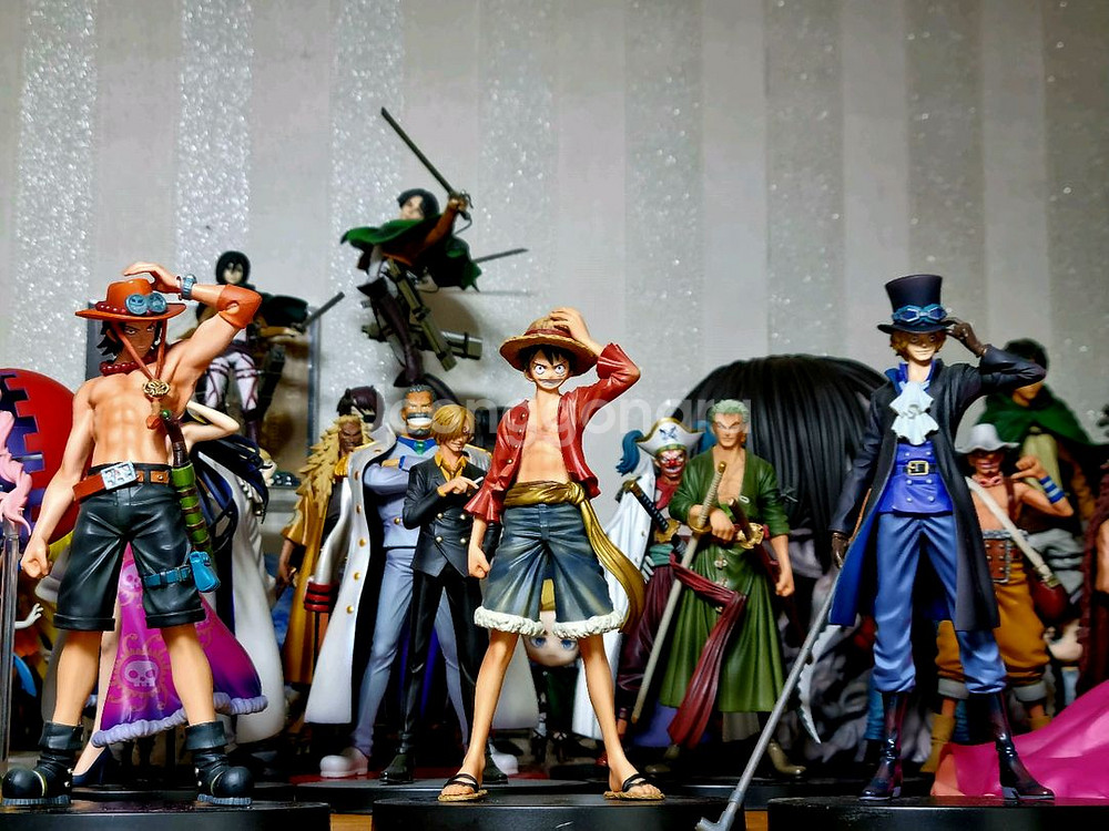 원피스 루피 에이스 사보 반프레스토 DXF 그랜드라인맨 피규어--0