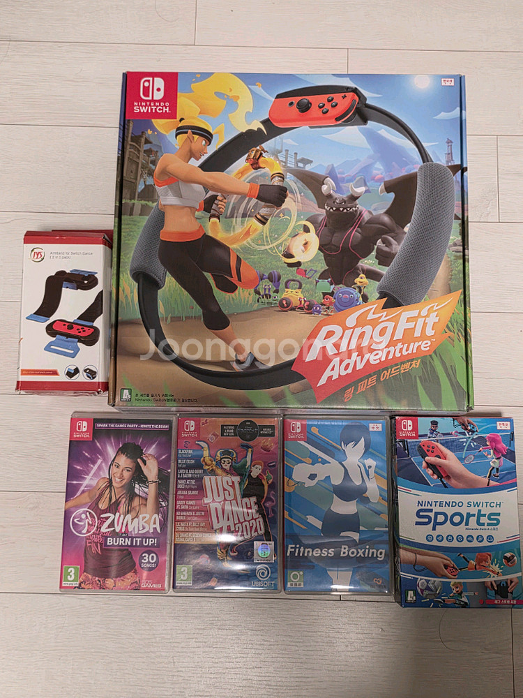 닌텐도 스위치 링피트 + 운동 게임 5종 세트--0