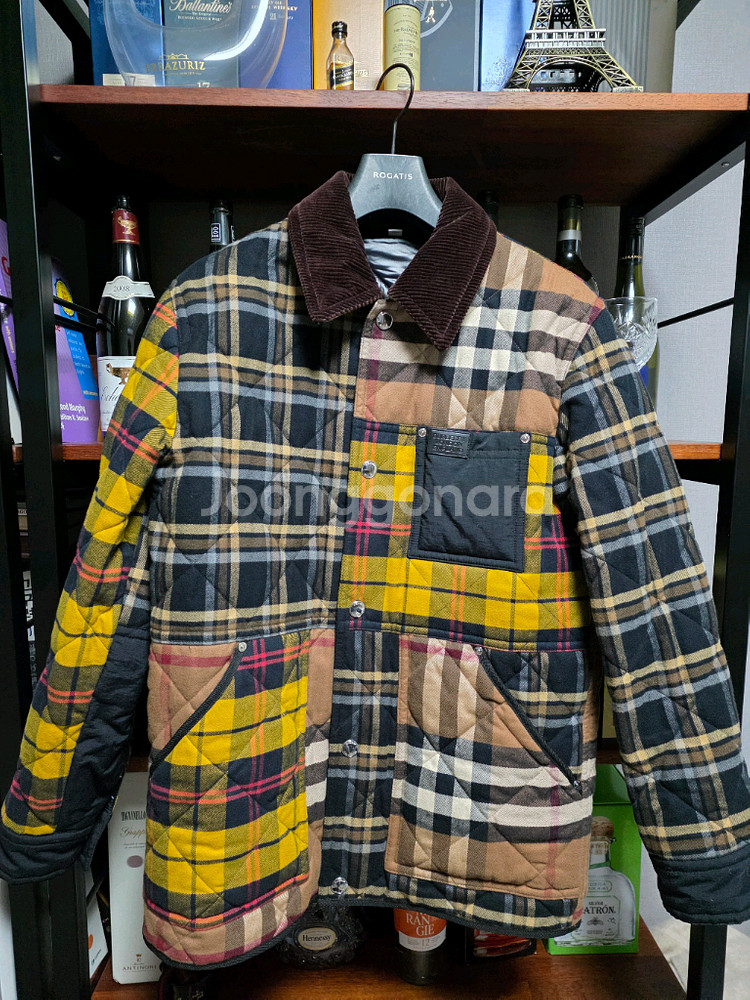 버버리 퀼팅 체크 패딩 점퍼 자켓--0