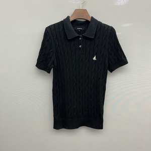 빈폴 2023 케이블 니트 반팔티