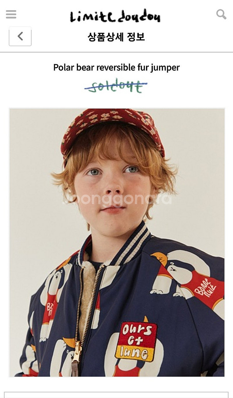 리미떼두두 베어 리버시블 퍼 점퍼 3xl--1