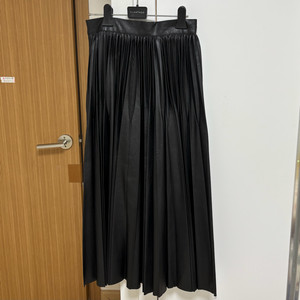 레더 가죽 플리츠 스커트
