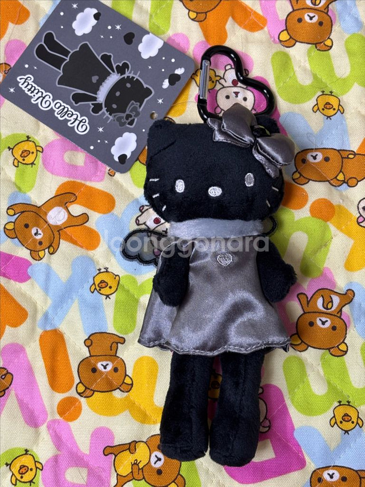 블랙엔젤 헬로키티 롱다리 인형키링 [일본정품 새상품]--0