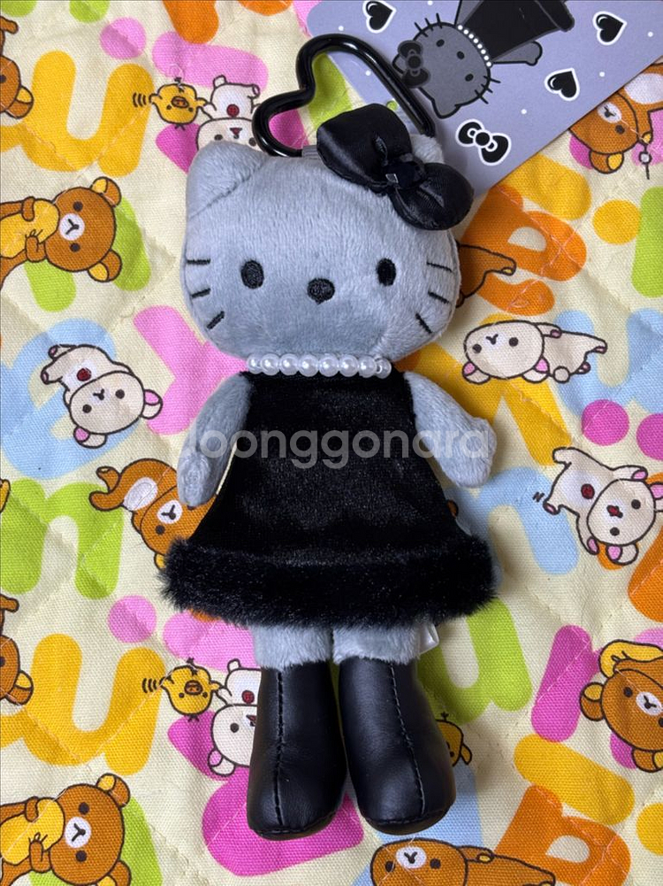 블랙엔젤 헬로키티 롱다리 인형키링 [일본정품 새상품]--0