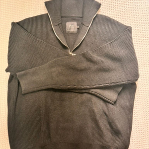 새상품 디미트리 헤비웨이트 올 하프 집업 니트 L