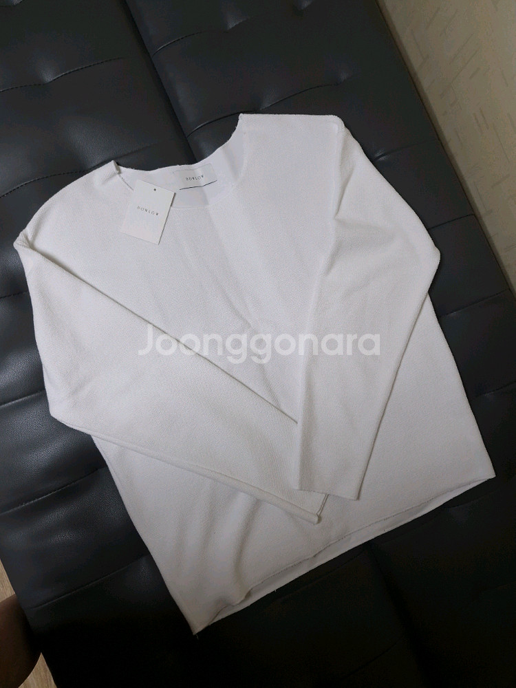 무신사 바우로 보트넥 베이직 니트티 [아이보리] M사이즈 새제품--2