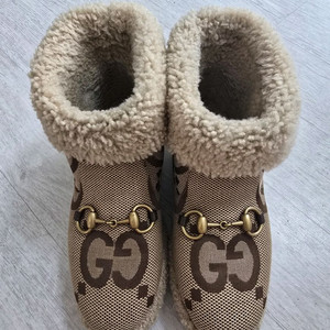 (정품) 구찌 GG 홀스빗 부츠 36 (털 어그부츠 명품 여자 신발)