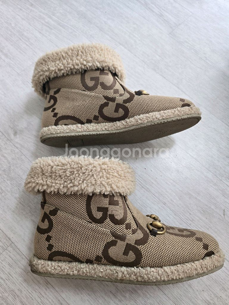 (정품) 구찌 GG 홀스빗 부츠 36 (털 어그부츠 명품 여자 신발)--1