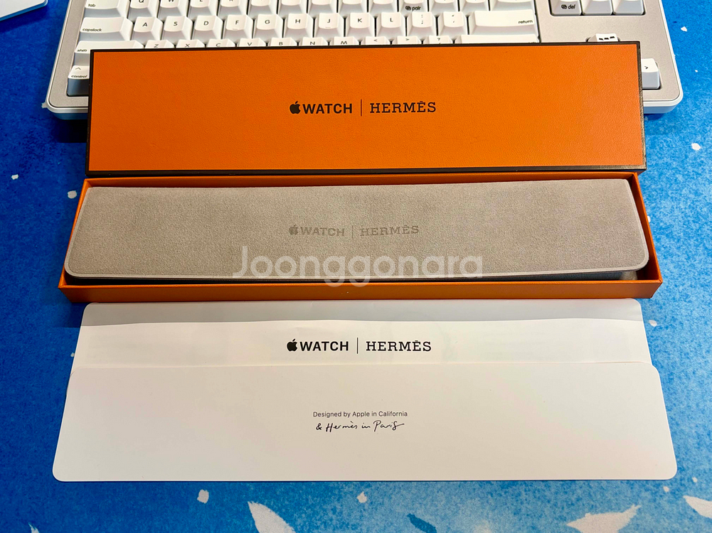 애플워치 에르메스 정품 골드 싱글 투어 가죽 스트랩 판매합니다--8