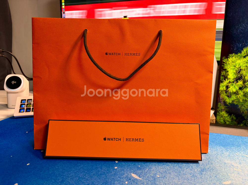 애플워치 에르메스 정품 골드 싱글 투어 가죽 스트랩 판매합니다--9