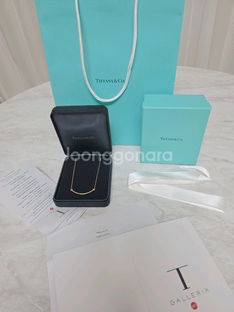 정품 티파니 티스마일 스몰 옐로우골드 풀박스 팝니다.--3