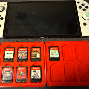 닌텐도 스위치 OLED (화이트) 본체 + 게임팩 세트