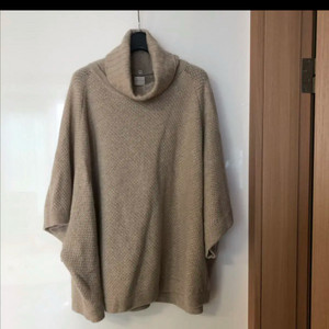 몽또또 캐시미어100 터틀넥 판쵸 니트 케이프 자켓 코트 가디건