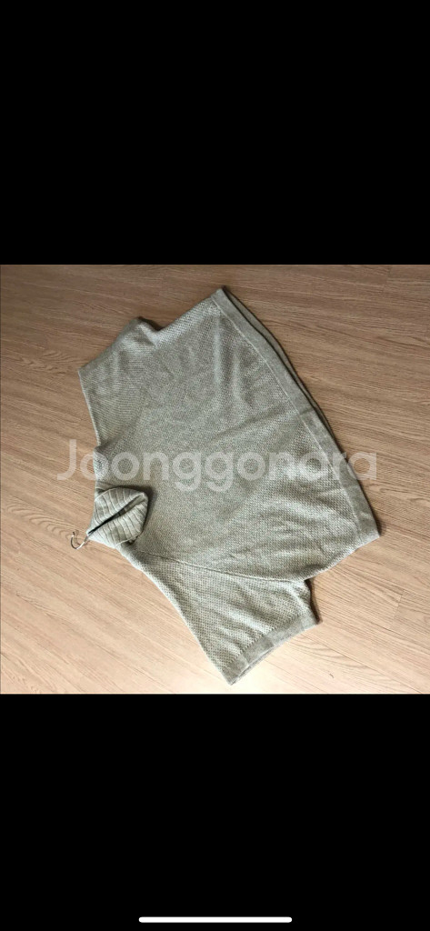 몽또또 캐시미어100 터틀넥 판쵸 니트 케이프 자켓 코트 가디건--6