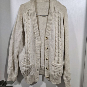 케이블 니트 가디건