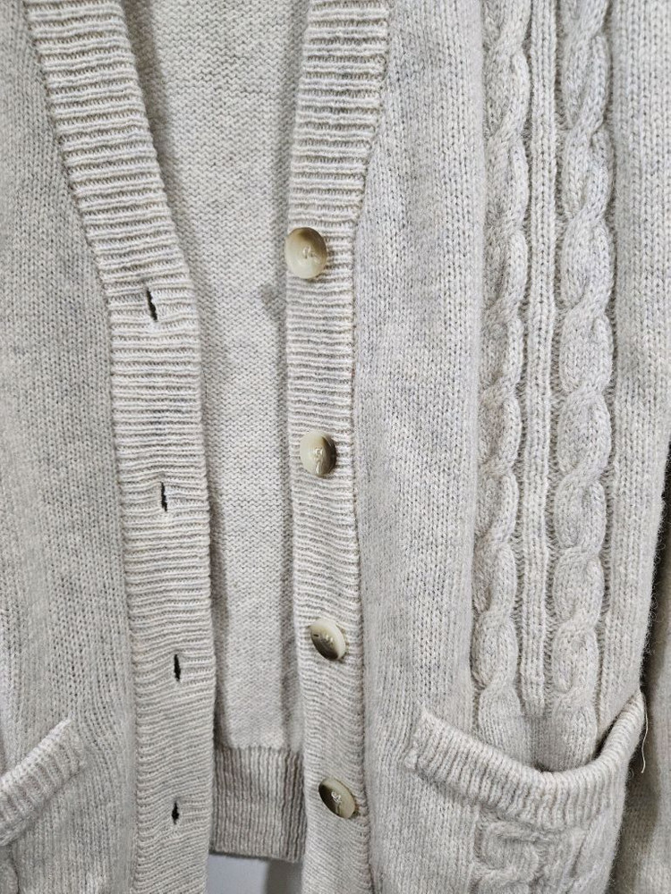 케이블 니트 가디건--1