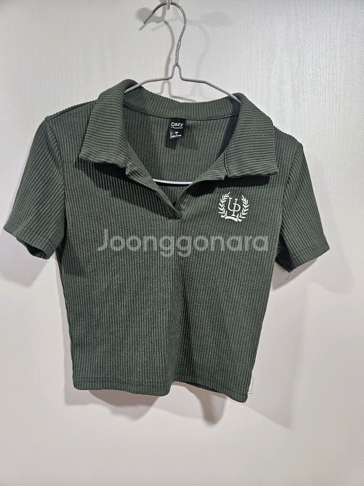 여성 골지 니트 크롭티--0