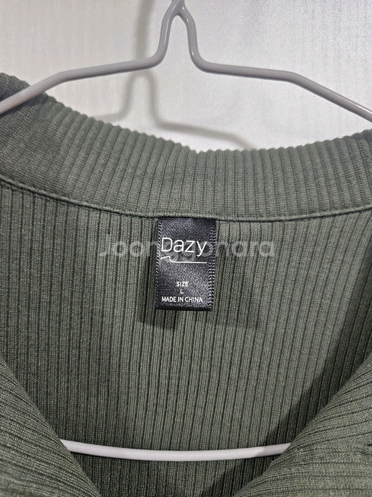 여성 골지 니트 크롭티--1