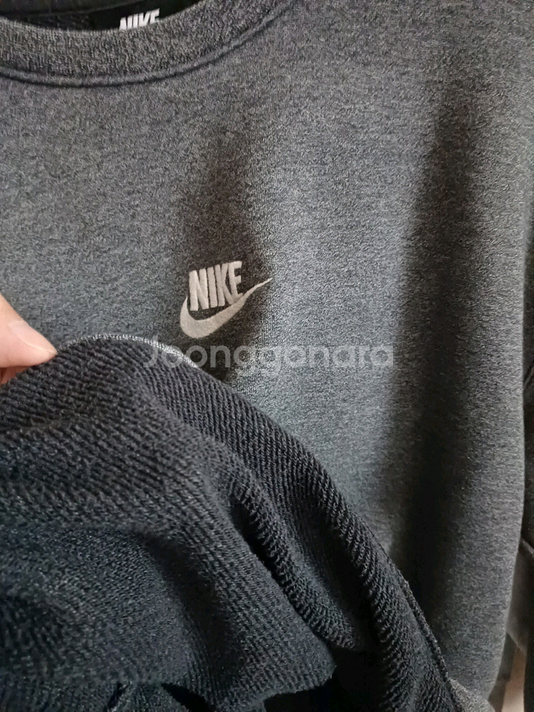 나이키 맨투맨 약기모 그레이 L100--1