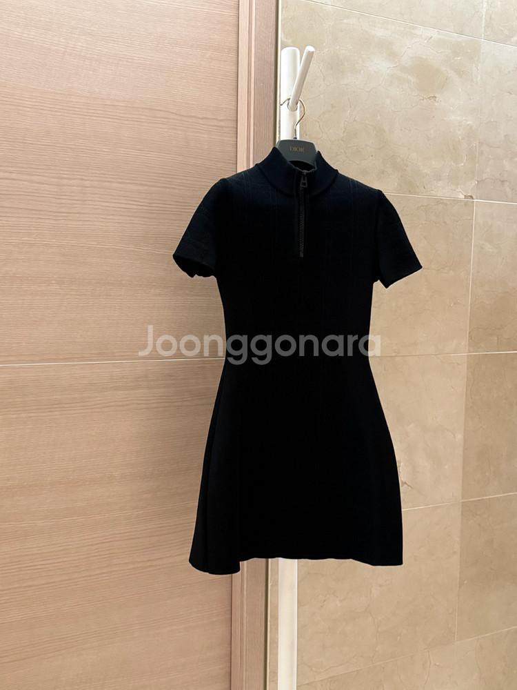 디올 블랙 매크로까나쥬 원피스--0