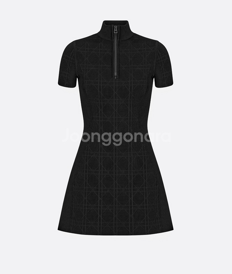 디올 블랙 매크로까나쥬 원피스--5