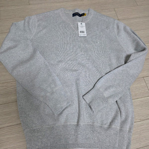 폴로 남성 코튼 니트 그레이 L 새상품