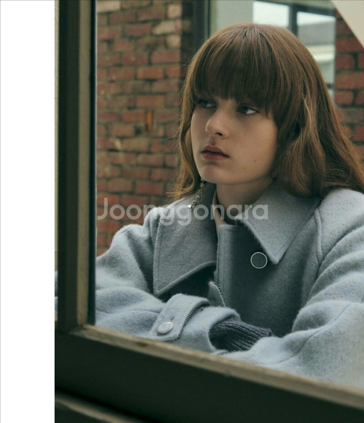 마론에디션 부클 하프 코트-스카이블루--4