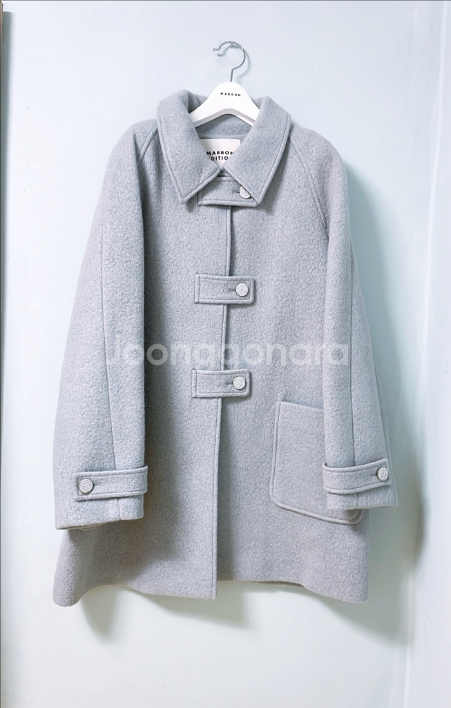 마론에디션 부클 하프 코트-스카이블루--7