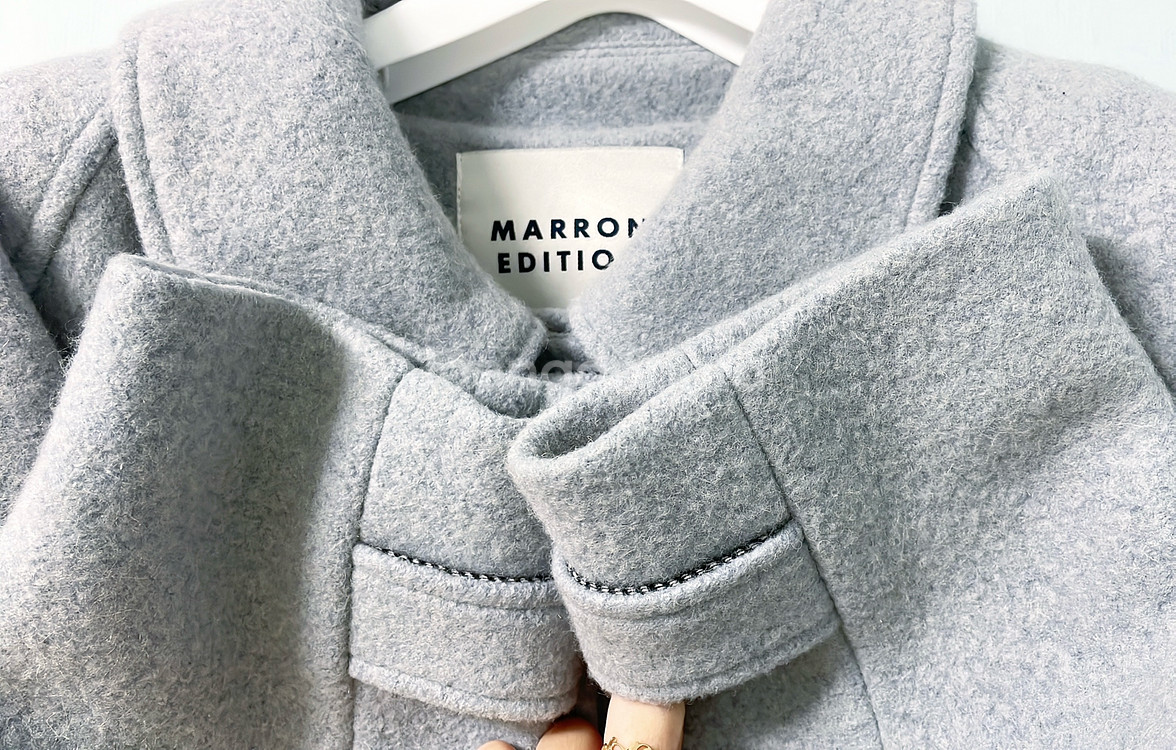 마론에디션 부클 하프 코트-스카이블루--9