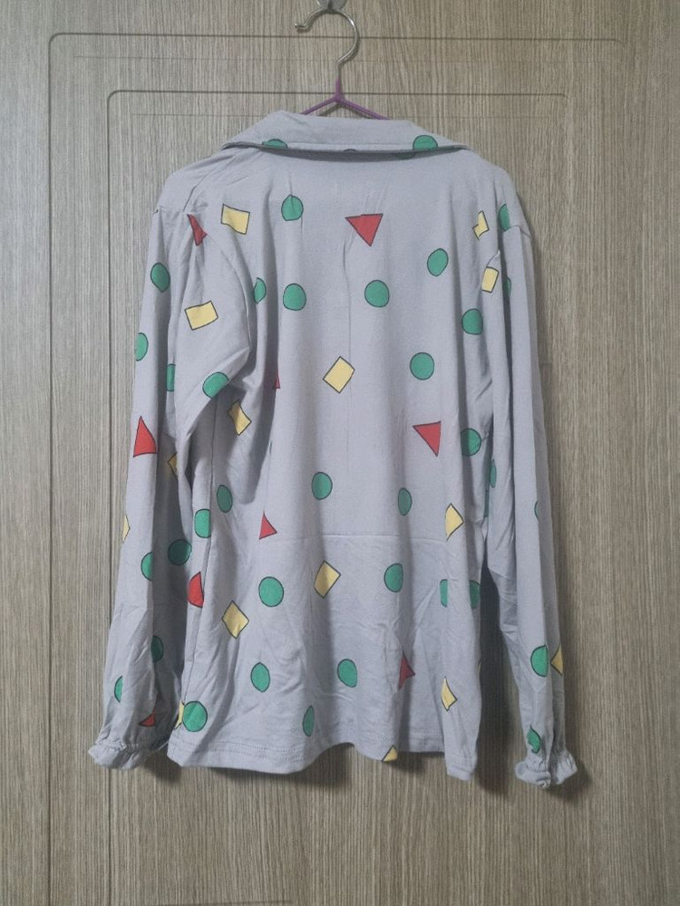 여아동 7-9세 플러프기모 상하복 잠옷 그레이 2벌 전부 이미지