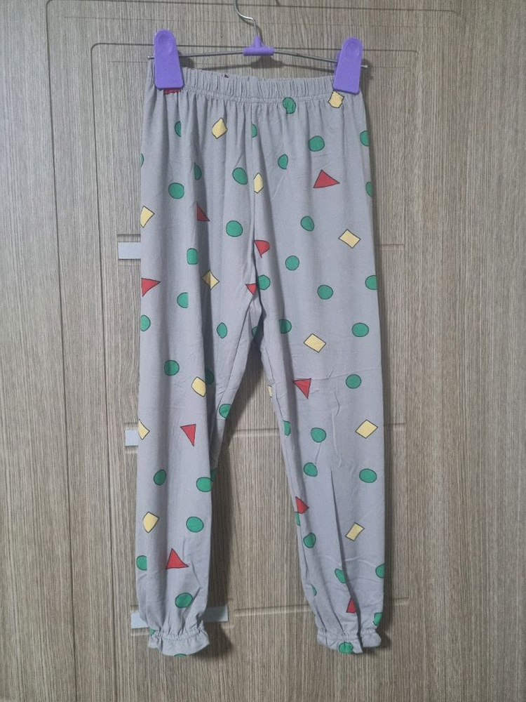 여아동 7-9세 플러프기모 상하복 잠옷 그레이 2벌 전부 이미지