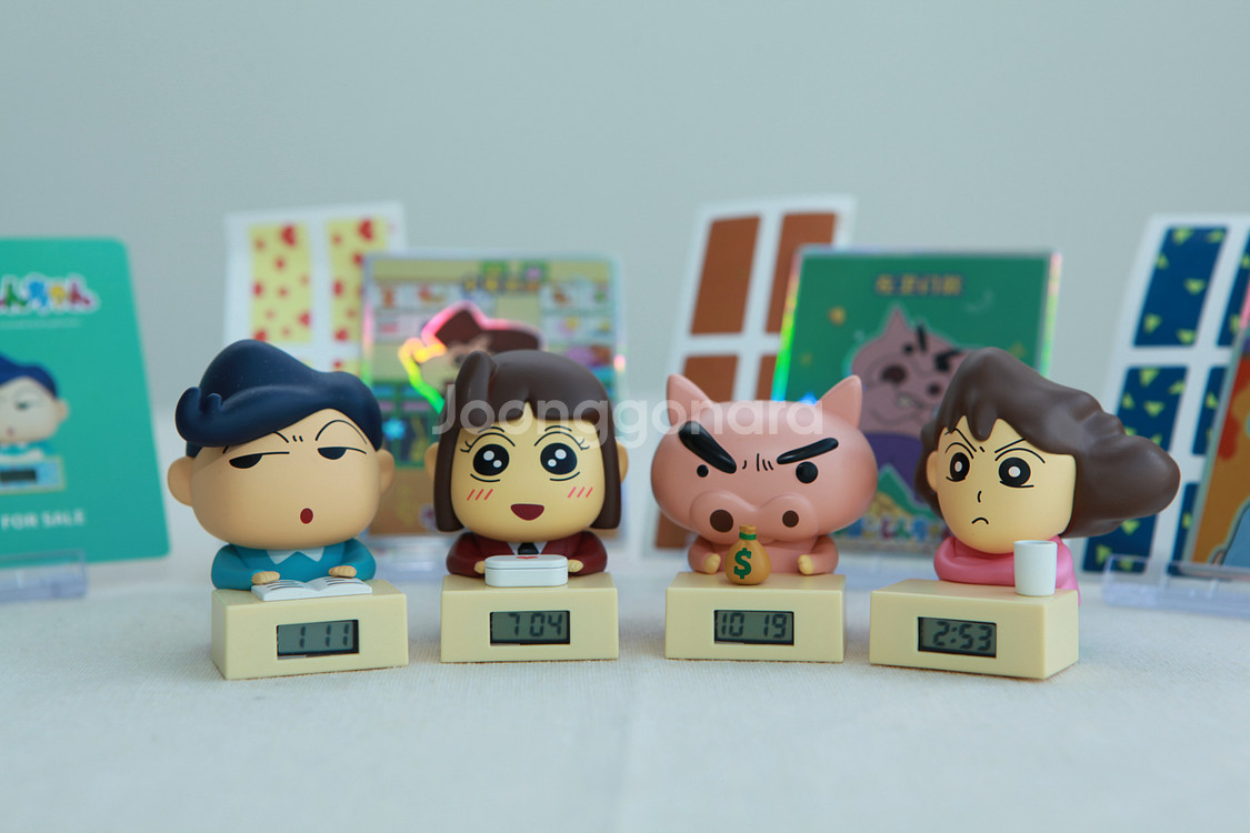 [짱구] 미니 탁상용 시계/달력 철수 봉미선--0