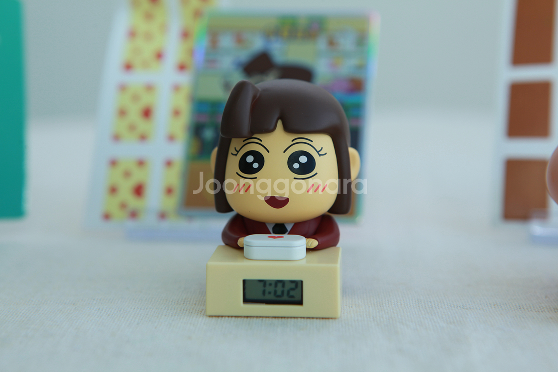 [짱구] 미니 탁상용 시계/달력 철수 봉미선--2