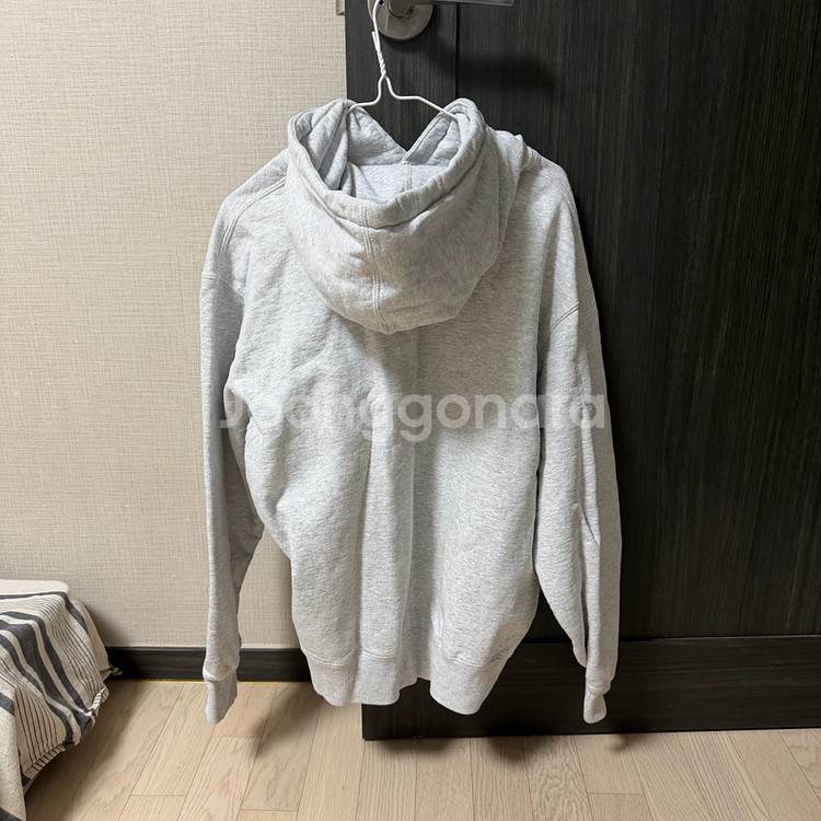 슈프림 로고 후드티 그레이 M (기모)--4