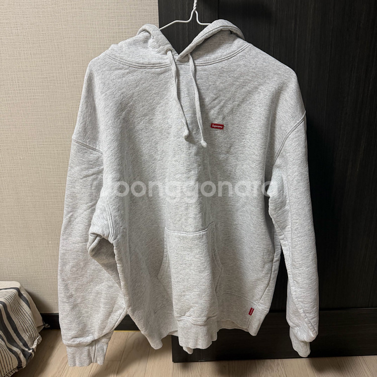 슈프림 로고 후드티 그레이 M (기모)--0