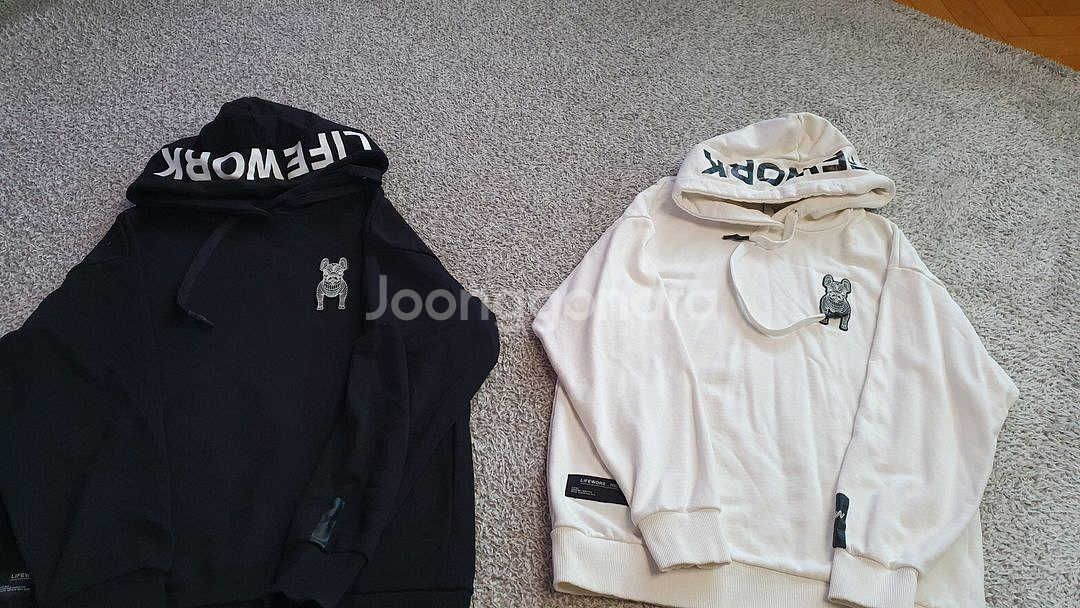 라이프워크 후드티셔츠 95사이즈 미듐사이즈 2세트--0