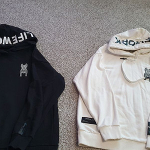 라이프워크 후드티셔츠 95사이즈 미듐사이즈 2세트